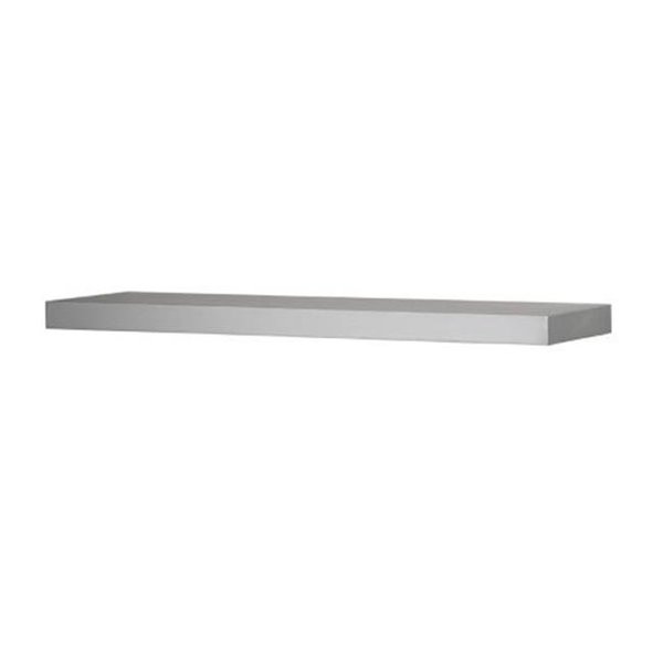 Amore Designs Amore Designs GRD1048SI Wood Shelving Grande Silver Straight Shelf; 48 in. GRD1048SI